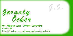 gergely ocker business card